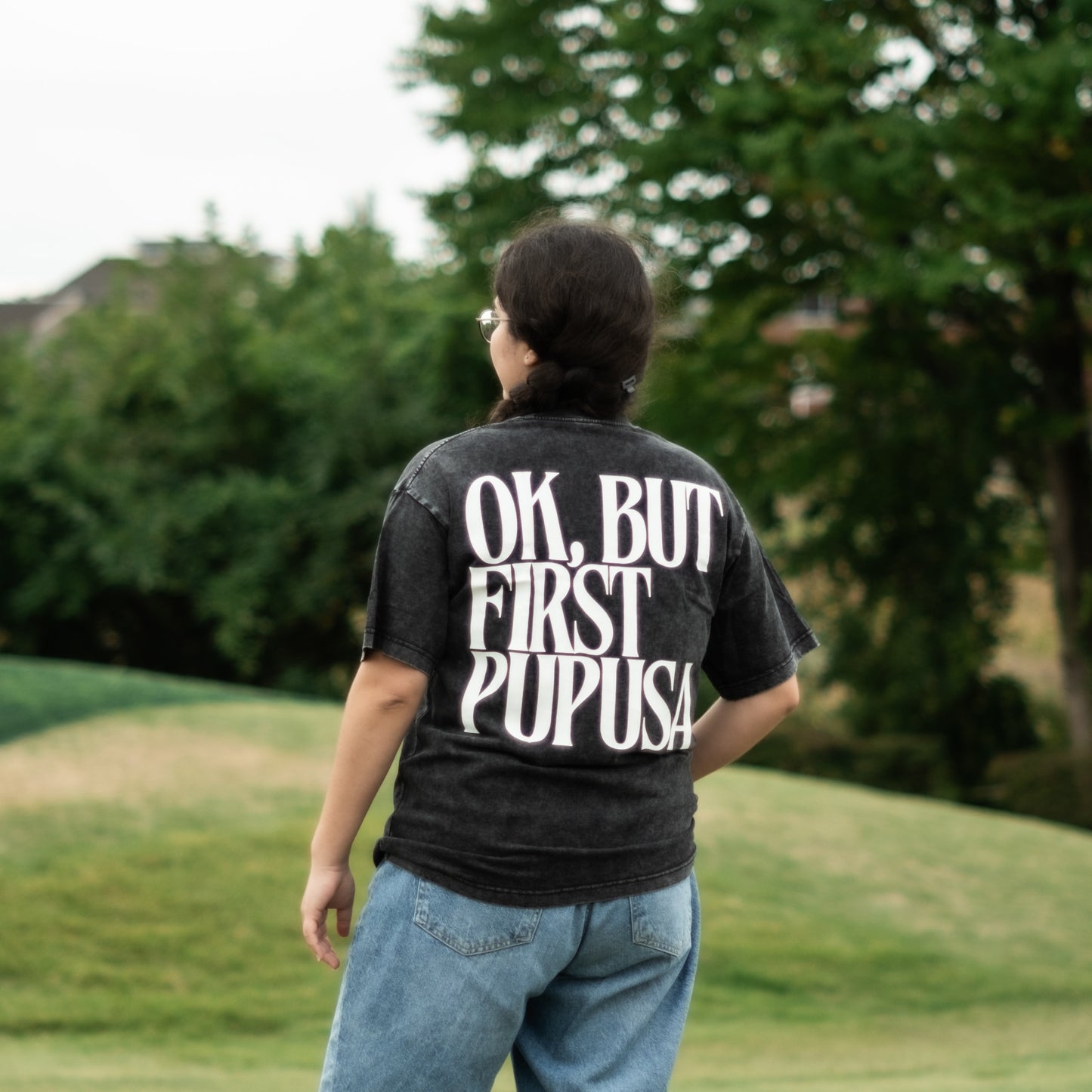 First Pupusa Oversized Cotton T-Shirt – Round Neck