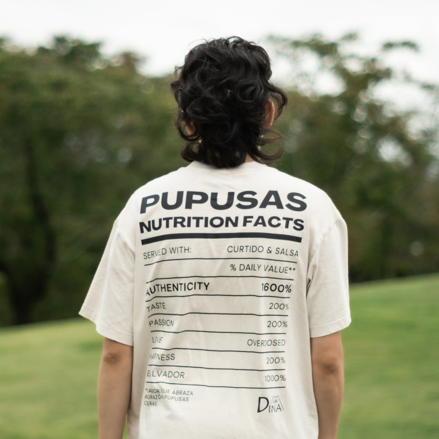 Pupusas Nutri Oversized Cotton T-Shirt – Round Neck