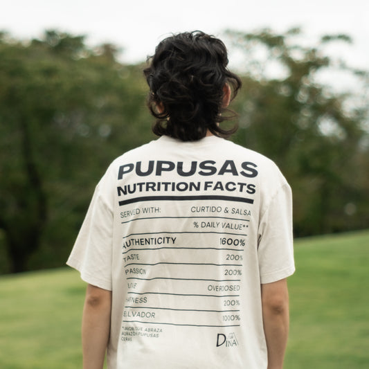 Pupusas Nutri Oversized Cotton T-Shirt – Round Neck