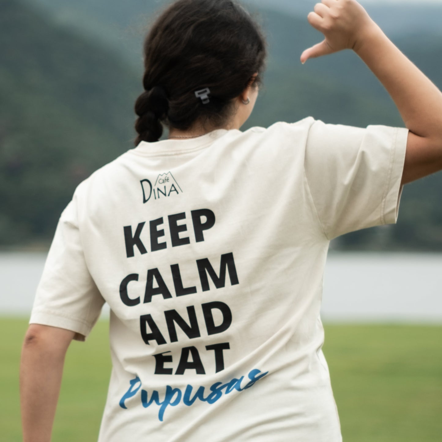 Keep Calm Oversized Cotton T-Shirt – Round Neck