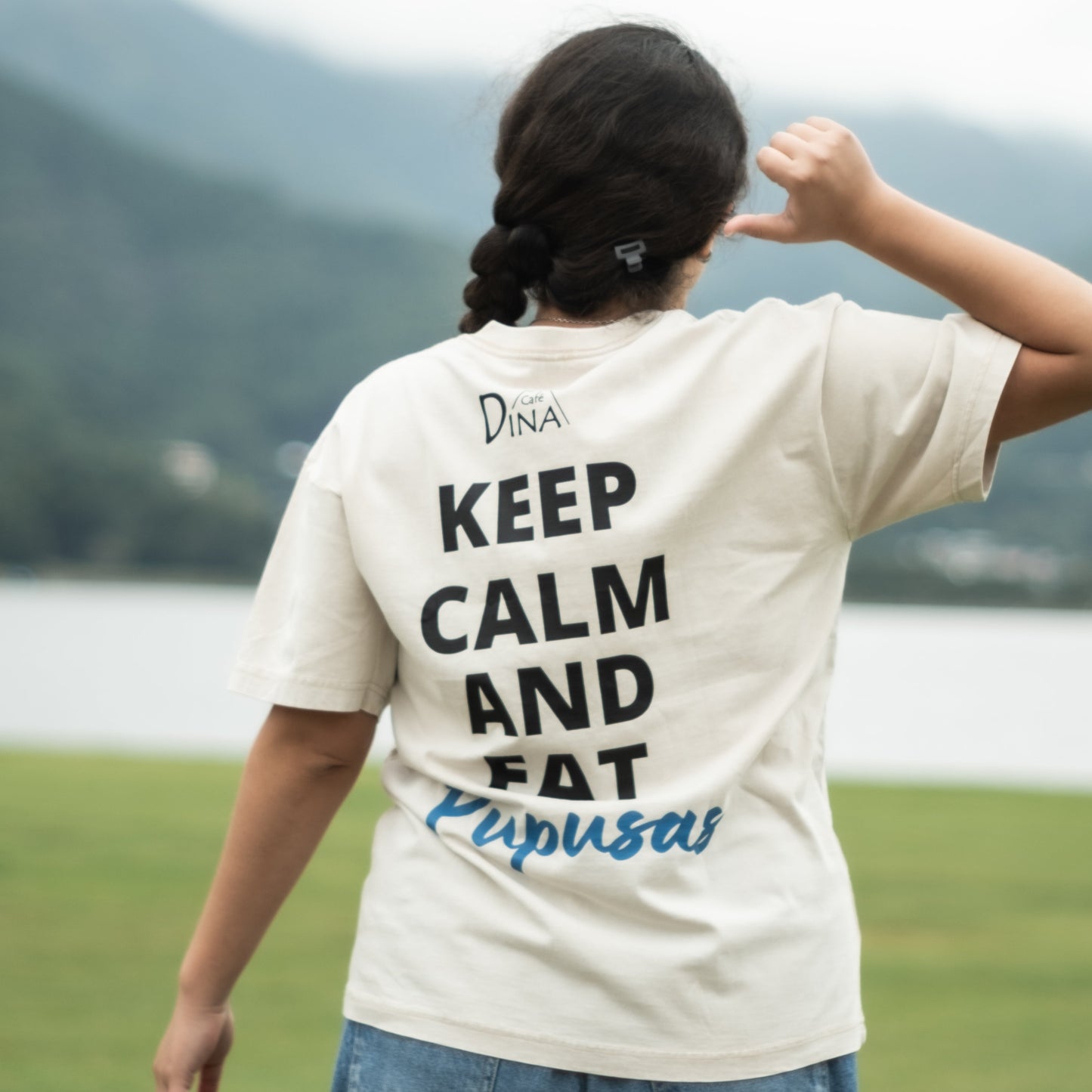 Keep Calm Oversized Cotton T-Shirt – Round Neck