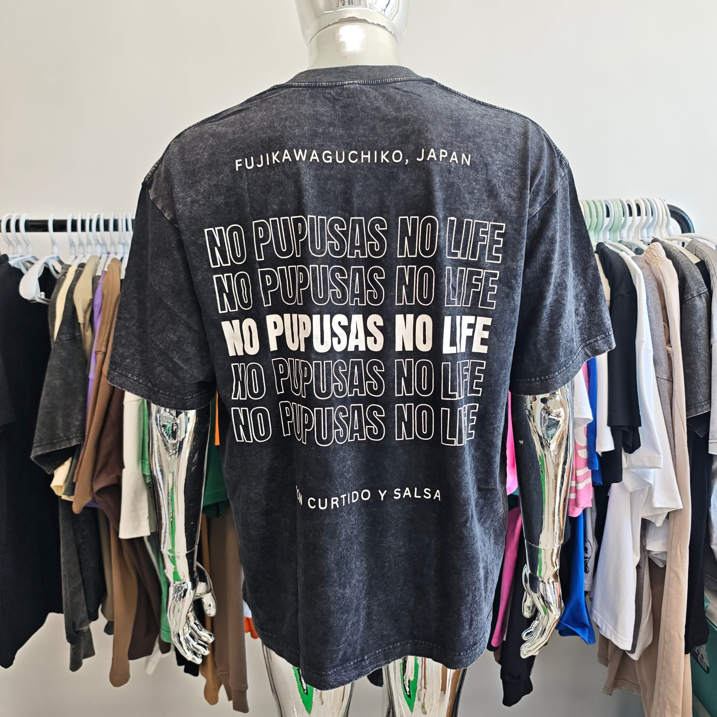 No Pupusa No Life Oversized Cotton T-Shirt – Round Neck
