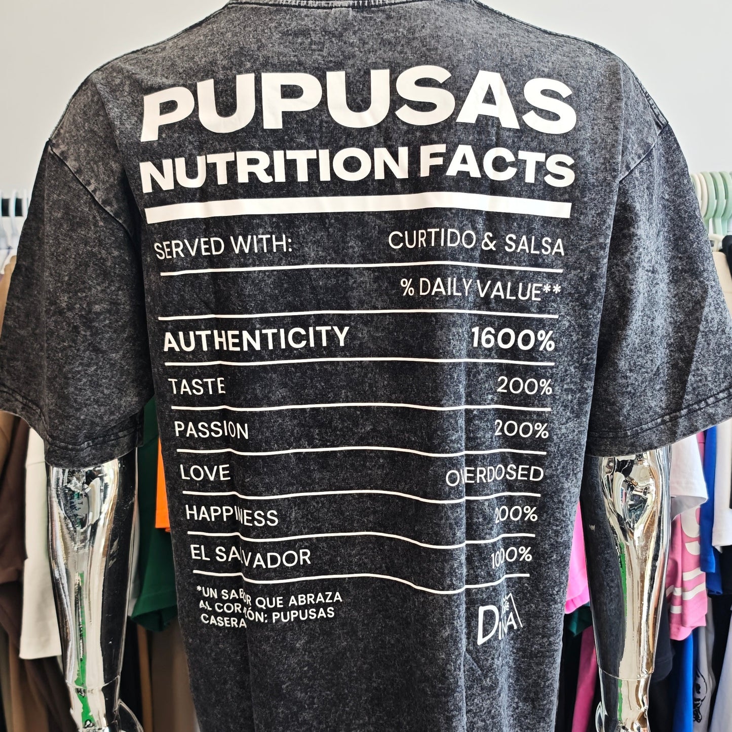 Pupusas Nutri Oversized Cotton T-Shirt – Round Neck
